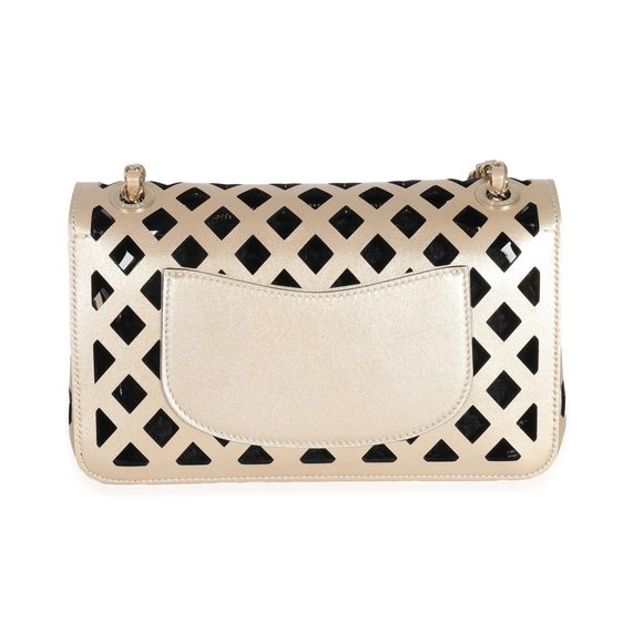 Chanel Gold Leather See Through Single Flap Bag - Picture 3 of 8